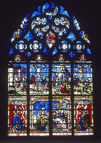 The Passion window, Notre Dame, Chalons-en-Champagne, formerly Chalons-sur-Marne, France, 16th century stained glass