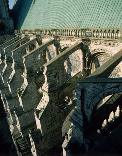 Chartres Cathedral, buttresses, south nave