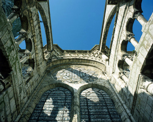 Chartres Cathedral flying buttresses of the south nave