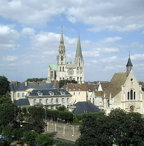 Chartres Cathedral exterior, Chartres, France