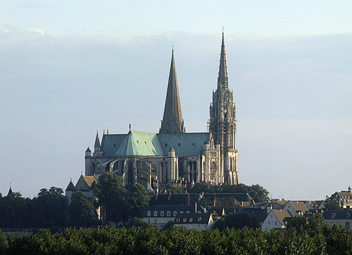 Chartres Cathedral, north east aspect, Chartres, France