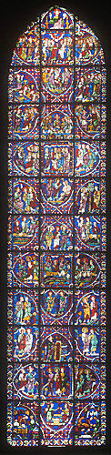 Story of the Apostles, window number 34, thirteenth century, east ambulatory, Chartres Cathedral, Chartres, France