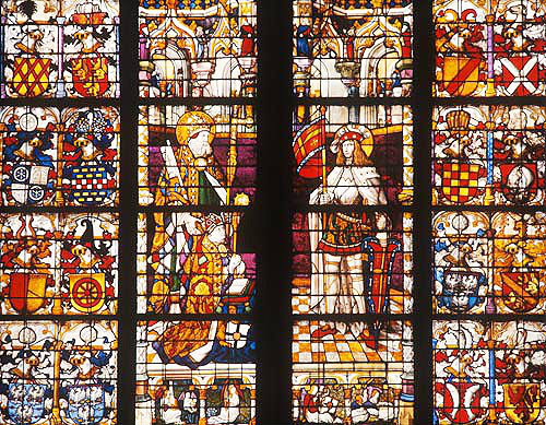 Archbishop Philipp von Daun with saints Peter and Sebastian, 1508-09, Kolner Dom, Germany