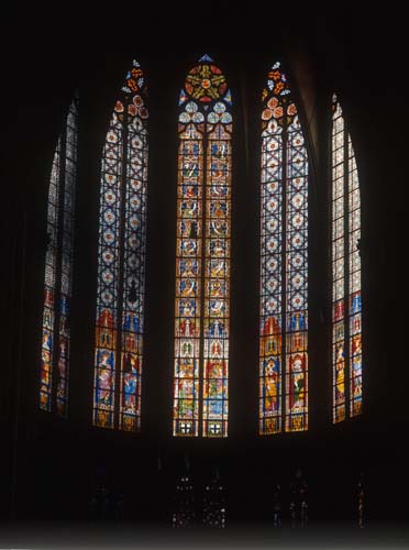 Apse windows, 14th century stained glass, Cologne Cathedral, Germany