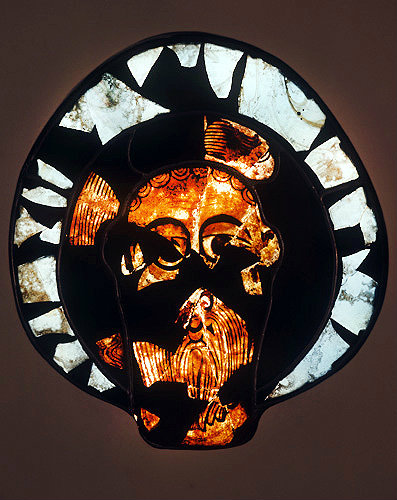 Head of Christ, ninth century, from Kloster Lorsch, now in Darmstadt Museum, Germany