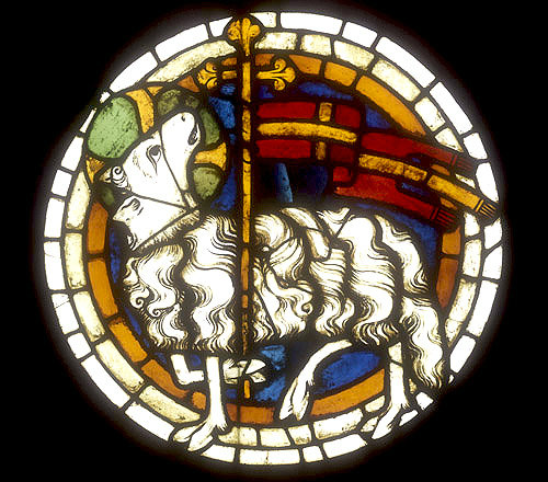 Lamb of God roundel, 1270-1280, from Bad Wimpfen, now in Laandes Museum, Darmstadt, Germany