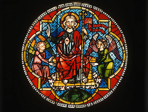 Ascension of Christ, fourteenth century, Tulenhaupt window, Freiburg Munster, Germany