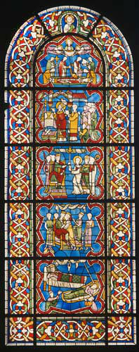 Story of St Kunibert, bishop of Cologne, thirteenth century, Church of St Kunibert, Cologne, Germany