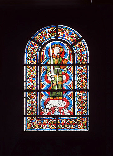 St Cecilia, patron saint of music, thirteenth century, Church of St Kunibert, Cologne, Germany
