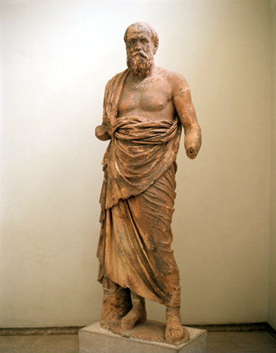 Greece Delphi  statue of a Philosopher 280-270 BC