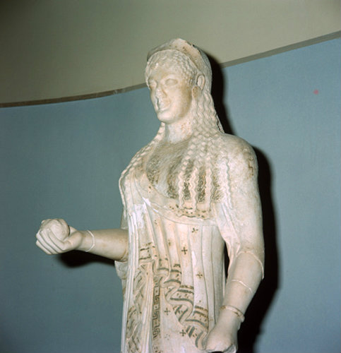 Greece Athens Acropolis Museum Attic Kore 6th century BC
