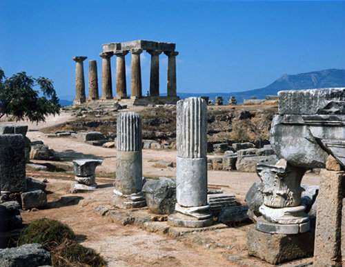 Greece Corinth the Temple of Apollo 6th century BC