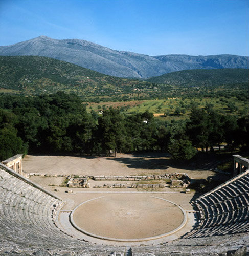 Greece Epidaurus the Theatre built by Polycleitos the younger in the 4th century BC