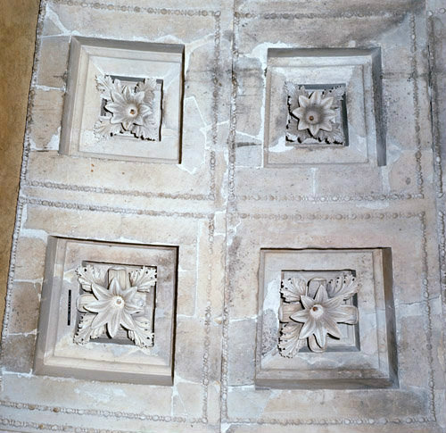 Greece Epidaurus section of the coffered ceiling of the Tholos 4th century BC built by Polycleitos the younger
