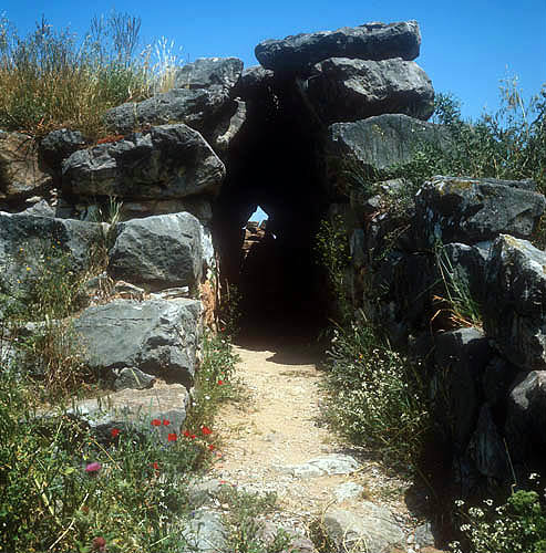South entrance to east gallery, Mycenaean fortress, Tiryns, Greece