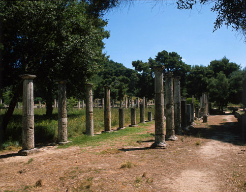 Olympia Greece the Palaestra from the south west corner dating from 200BC