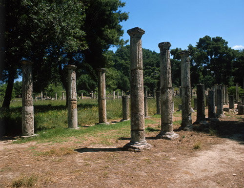 Olympia Greece the Palaestra from the south west dating from about 200 BC