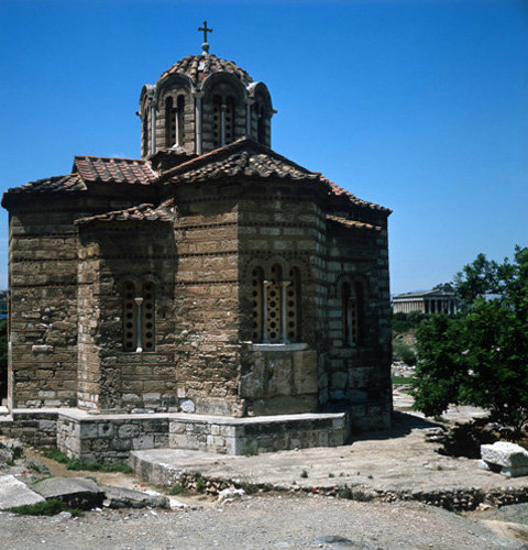 Greece Athens Church of the Holy Apostles dating frpm the early 11th century  situated in the Athenian Agora