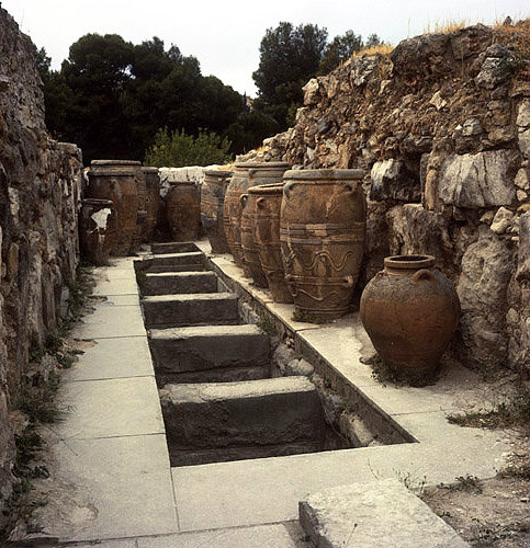 Greece, Crete, Knossos, Palace of Minos, storage jars