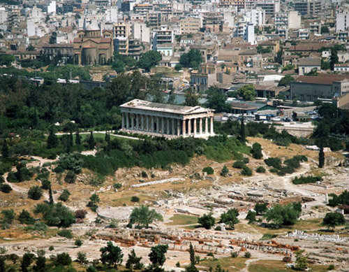 Greece Athens The Temple of Hephaestos 5th century  BC and the Athenian Agora