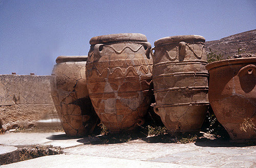 Greece, Crete, Knossos,  storage jars