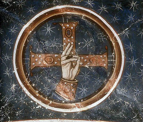 Hand of God, eleventh century, Monastery of Hosios Loukas, Distomo, Greece