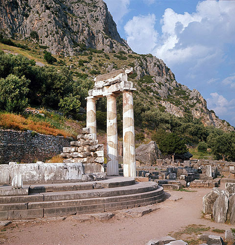 Tholos of Sanctuary of Athene Pronoia, fourth century BC, Delphi, Greece