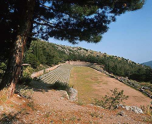 Stadium, fifth century BC, Delphi, Greece