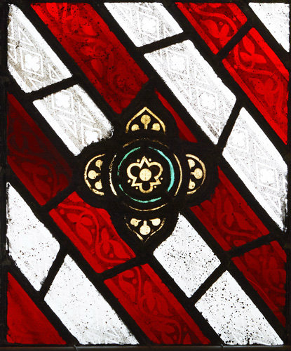 symbol in stained glass by Thomas Willement, photo Historic Royal Palaces