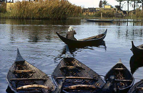Iraq,  Marsh Arabs on the River Euphrates