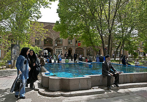 Amir caravanserai, part of historic covered bazaar, one of the most important centres on the ancient silk road, Tabriz, Azerbaijan, Iran