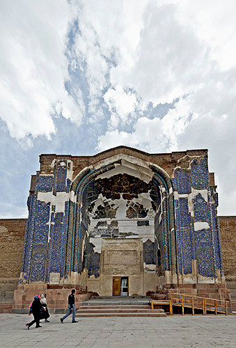Portal of Blue mosque, (Masjed-e Kabud) commissioned by Shah Jahan in 1465, Tabriz, Azerbaijan, Iran