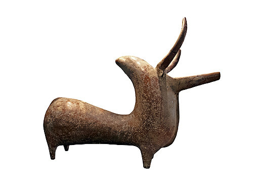 Earthenware vessel in the shape of a bull, Azerbaijan Museum, Tabriz, Iran
