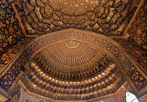 Sheikh Safi ad-Din Mausoleum complex, fourteenth century, interior, the sheikh founded the Safavid dynasty, Ardabil, Iran