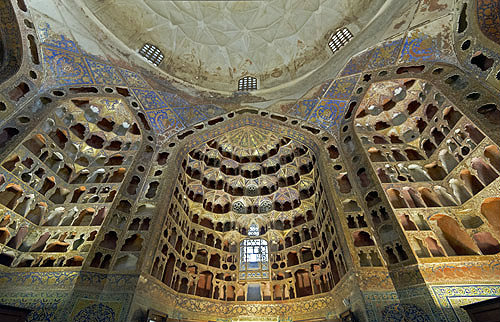 Sheikh Safi ad-Din Mausoleum complex, fourteenth century, china room, where Chinese porcelain presented by Shah Abbas I in 1611 was once displayed, Ardabil, Iran