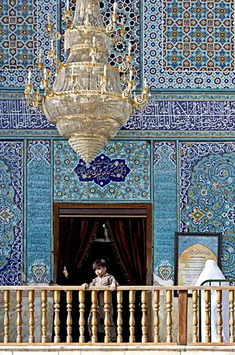 Shrine of Imamzade Hossein, son of Imam Reza, the eighth Imam, built in sixteenth century Safavid period, restored in nineteenth century, Qajar period, Qazvin, Iran