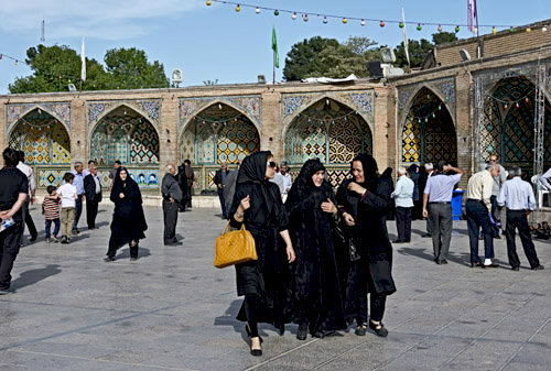 Shrine of Imamzade Hossein, son of Imam Reza, the eighth Imam, built in sixteenth century Safavid period, restored in nineteenth century, Qajar period, Qazvin, Iran