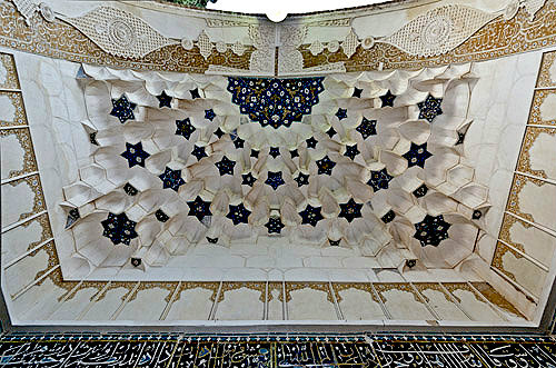 Shah Netmatollah Vali shrine, Sufi mausoleum, mihrab, Mahan, Iran