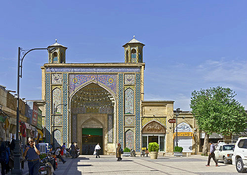 Majed-e Vakil (Vakil Mosque), main entrance portal, built 1751-1773 during Zand period, restored nineteenth century during Qajar period, Shiraz, Iran