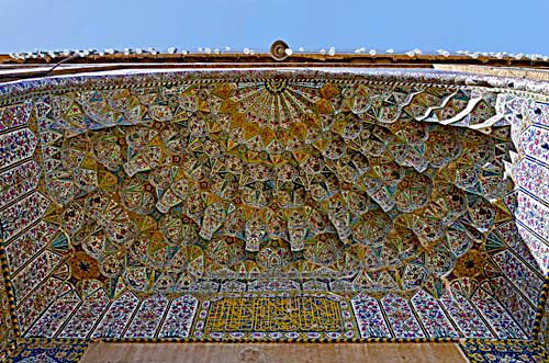Majed-e Vakil (Vakil Mosque), main entrance portal, muqarnas decoration, built 1751-1773, Zand period, restored nineteenth century during Qajar period, Shiraz, Iran