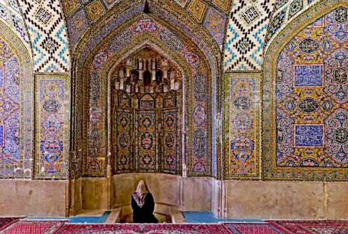 Masjed-e Nasir al Molk (Nasir al-Mulk Mosque), built late nineteenth century, Qatar period, Shiraz, Iran