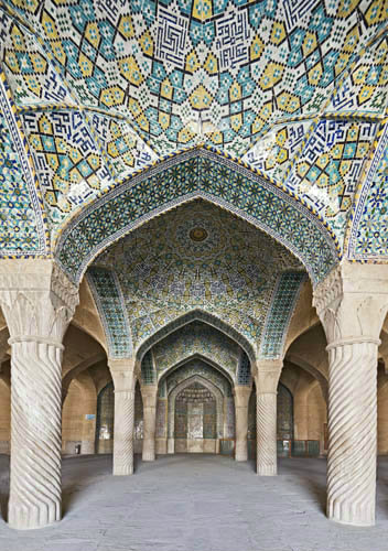 Majed-e Vakil (Vakil Mosque), prayer hall (shanestan), built 1751-1773 during Zahn period, restored nineteenth century during Qajar period, Shiraz, Iran