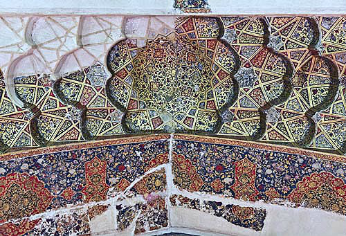 Karim Khan citadel, decorative detail, built 1766-67 for residential and military purposes, Shiraz, Iran