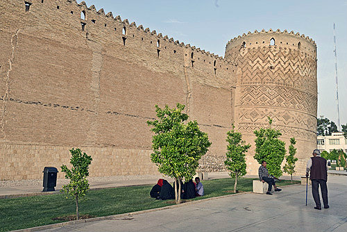 Karim Khan citadel, fortified wall and tower, built 1766-67 for residential and military purposes, Shiraz, Iran