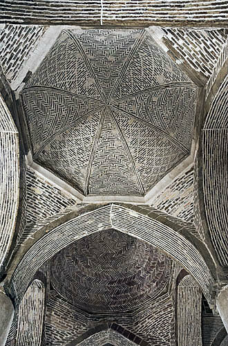 Masjed-e Jameh, Seljuk, oldest mosque in Iran, north prayer hall, Isfahan, Iran