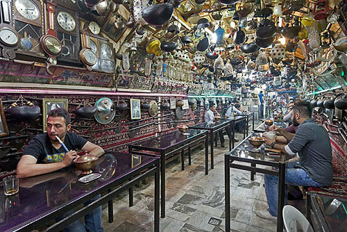 Cafe and nargile bar, Isfahan, Iran