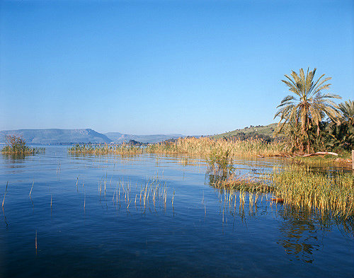 Israel, the Bethsaida Valley and the entry of the River Jordan into the Sea of Galilee