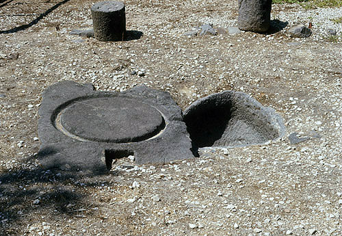 Basalt wine press, Capernaum, Israel
