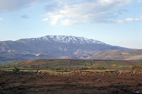 Israel, Mount Hermon in the evening light