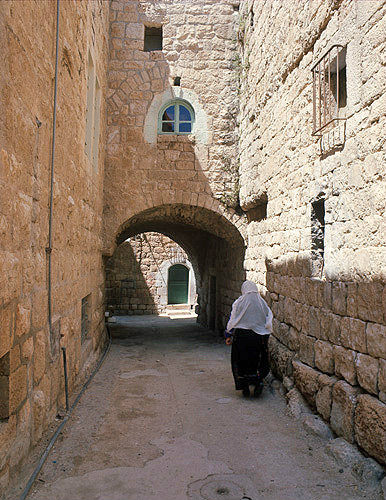 Israel, Bethlehem, Arab woman in a back street